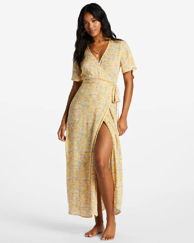 Day By Day Midi Wrap Dress - Multi