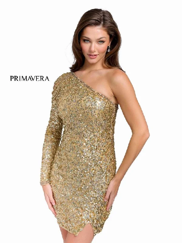 Primavera Couture Beaded Short Prom Dress 3853