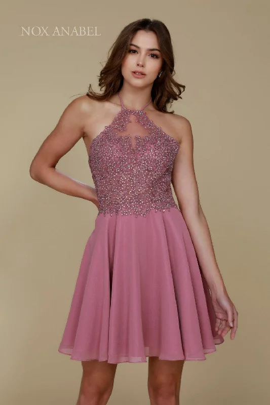 Short Halter Neck Homecoming Prom Dress Sale