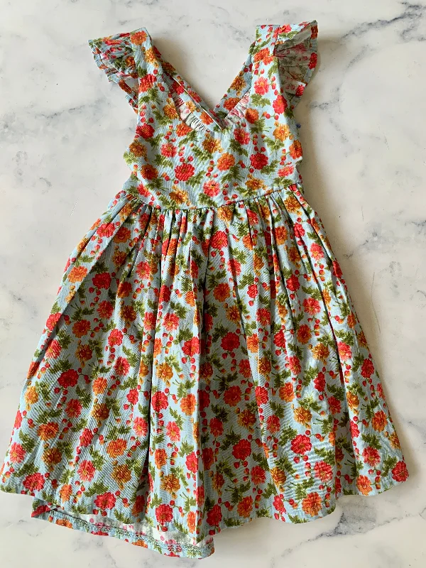 Cross over back Sundress with flutters