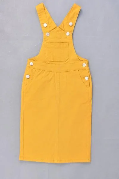 GIRLS Bree Denim Overalls (Mustard)