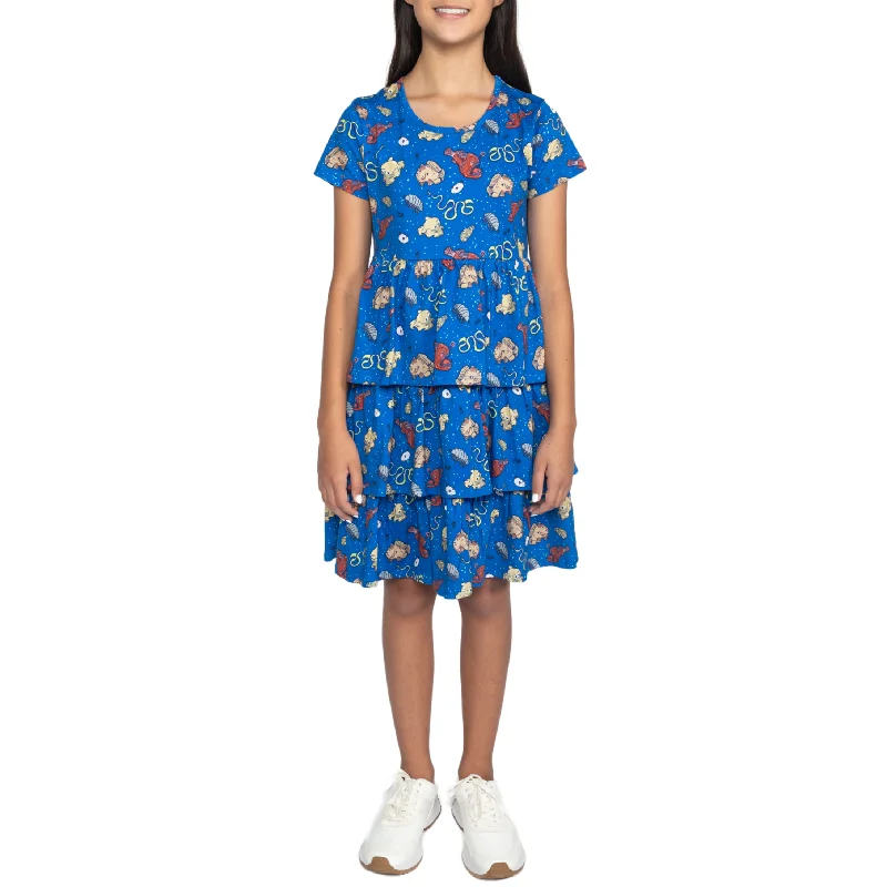 Ocean Creatures Kids Layered Dress