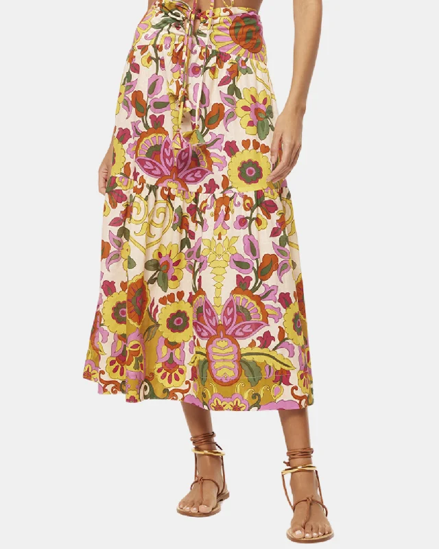 ELLEN SKIRT IN FLORAL CORSICA MULTI