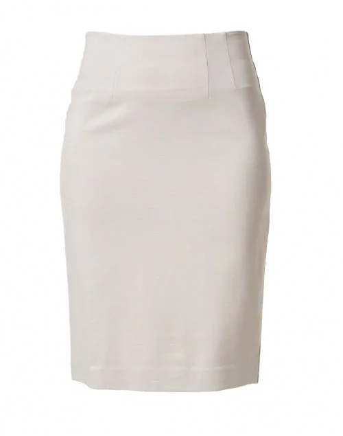 Logan Silver Knit Pull-on Skirt